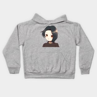 Anime Doomer Girl Star Choker Kids Hoodie